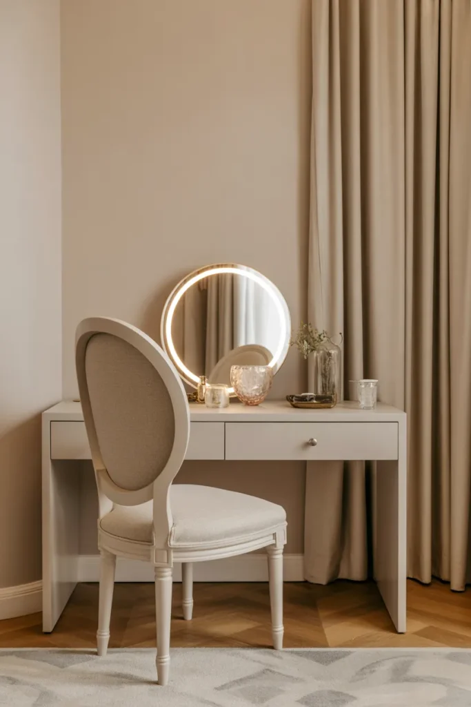 High-Back Vanity Chairs for Elegant Seating