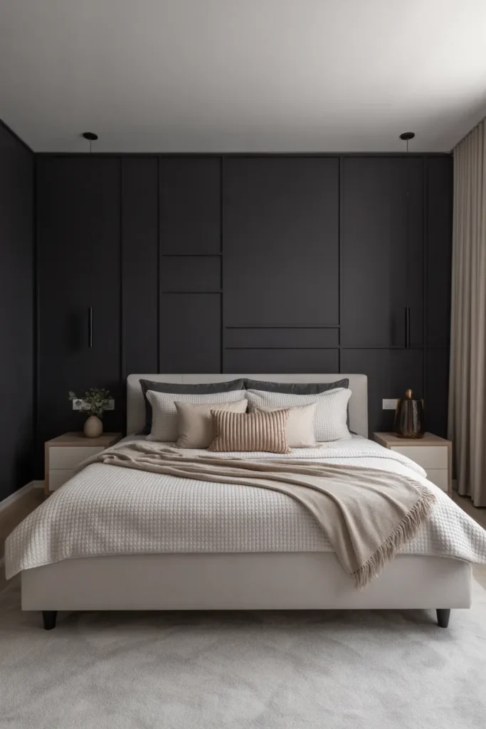 High-Contrast Modern Bedroom