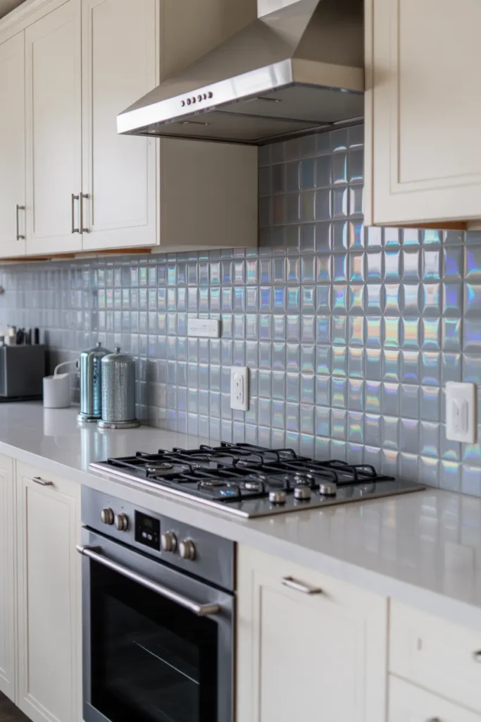 Holographic Glass Backsplash