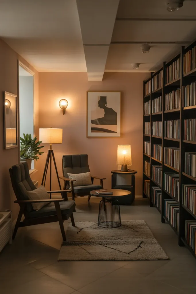 Home Library with Reading Nooks