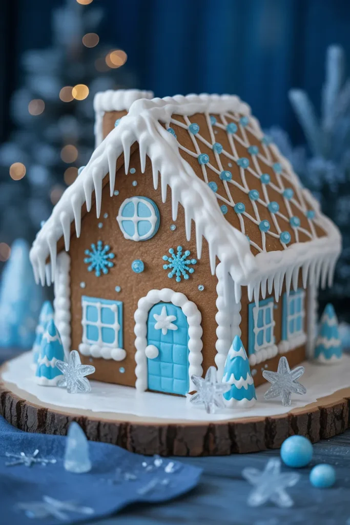 Icy Crystal Gingerbread House