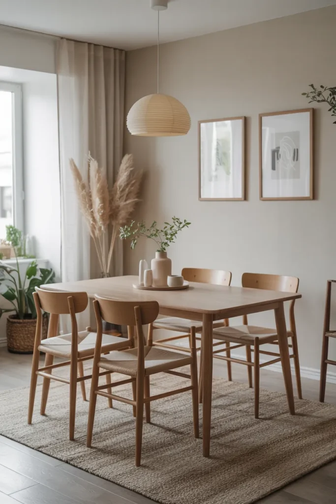 Japandi Dining Room with Scandinavian-Japanese Fusion