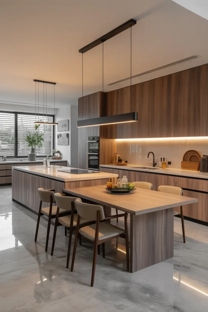Kitchen with Integrated Dining Island