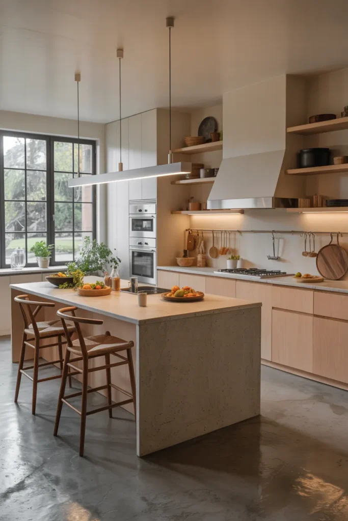 Kitchen with Separate Prep and Cooking Zones