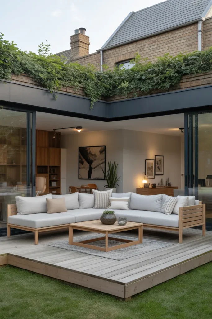 L-Shaped Contemporary Garden Room