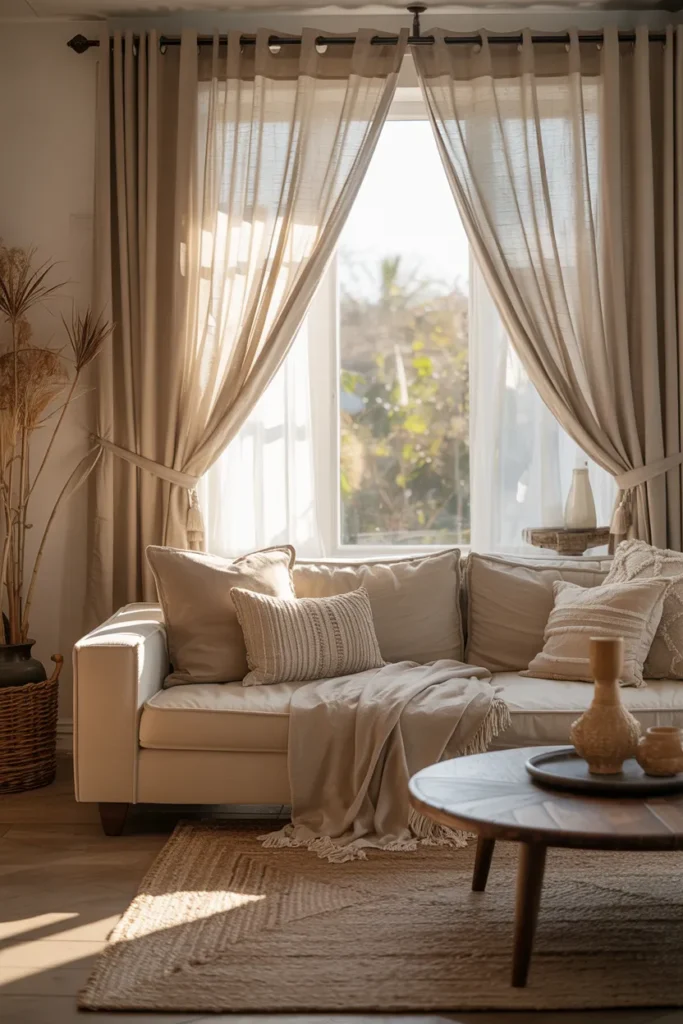 Layered Curtains and Sheer Fabrics