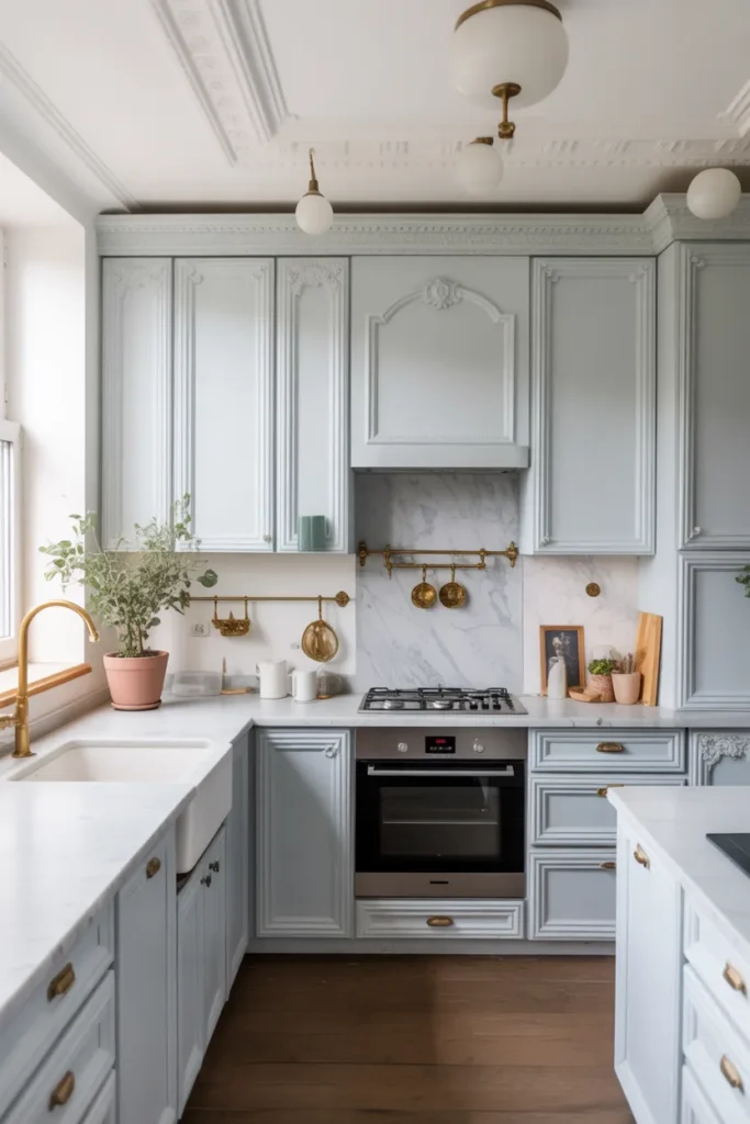 Light Blue Victorian Kitchen