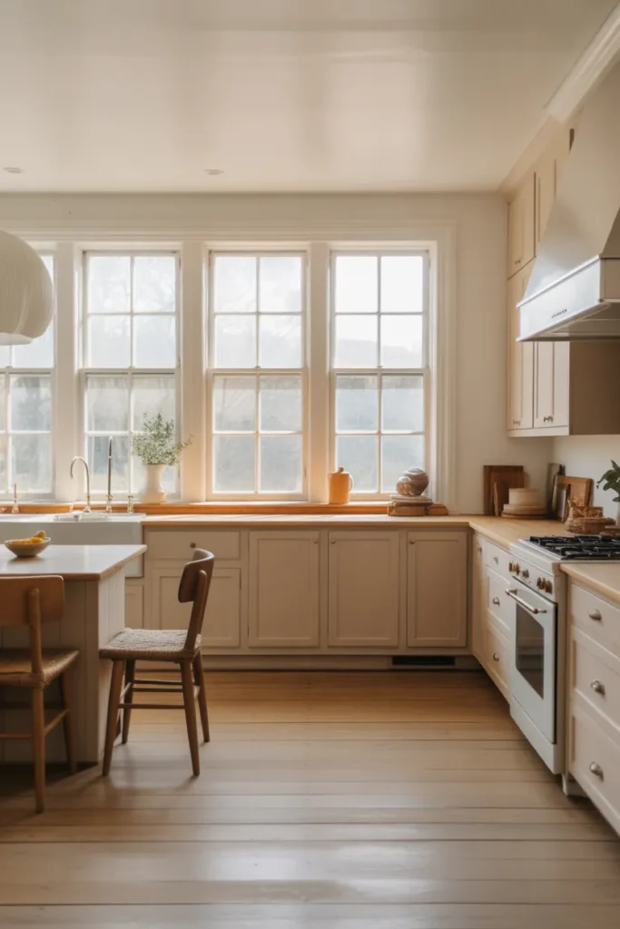 Light-Filled Farmhouse Kitchen with Neutral Tones