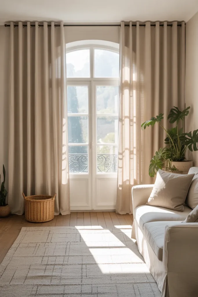 Light Linen Curtains for Airiness