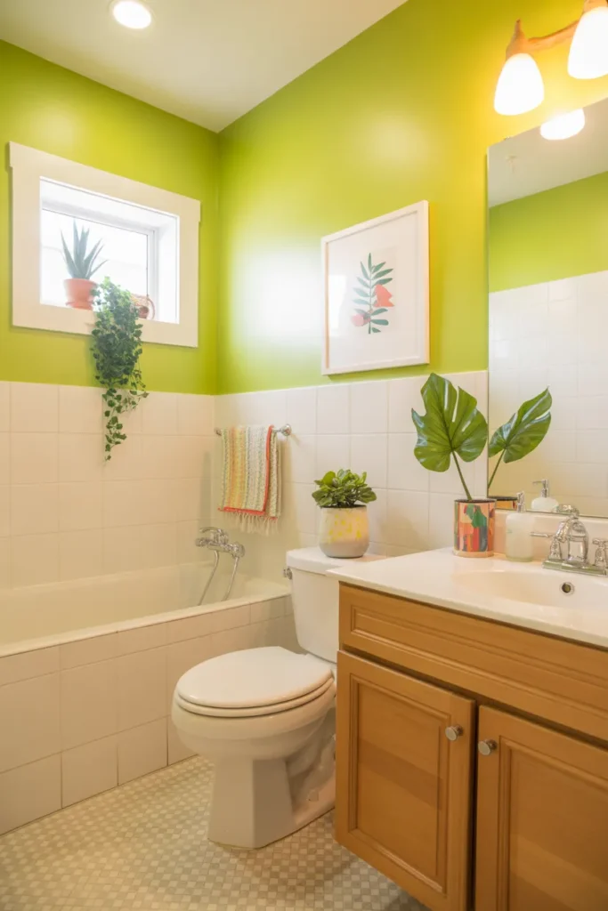 Lime Green Walls for Fresh Energy