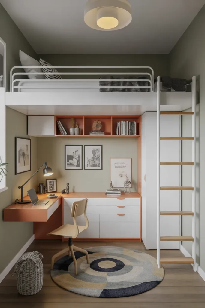 Lofted Bed to Free Floor Area