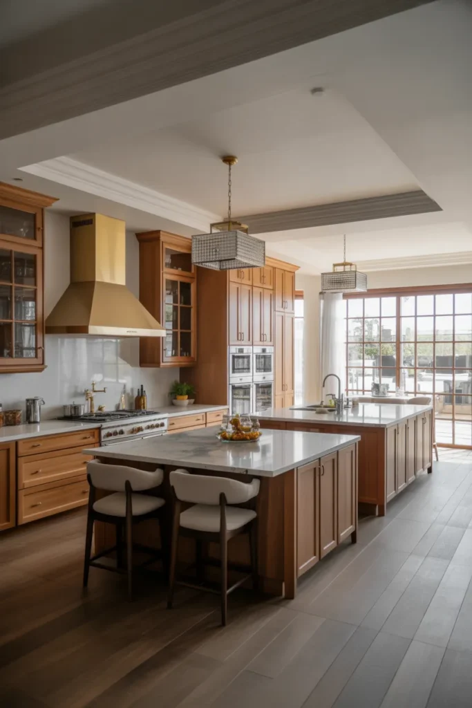 Luxury Kitchen with Double Island Layout