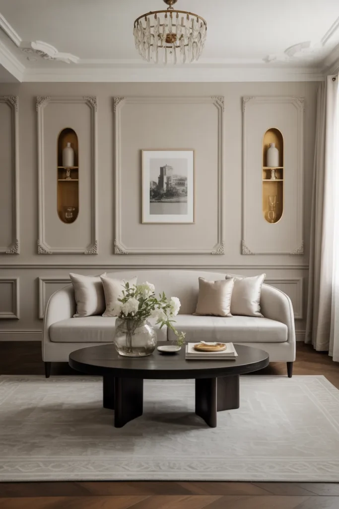 Luxury Living Room with Contemporary Classic Fusion