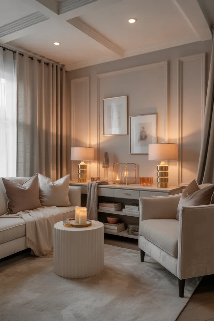 Luxury She Shed Interior with Elegant Comfort