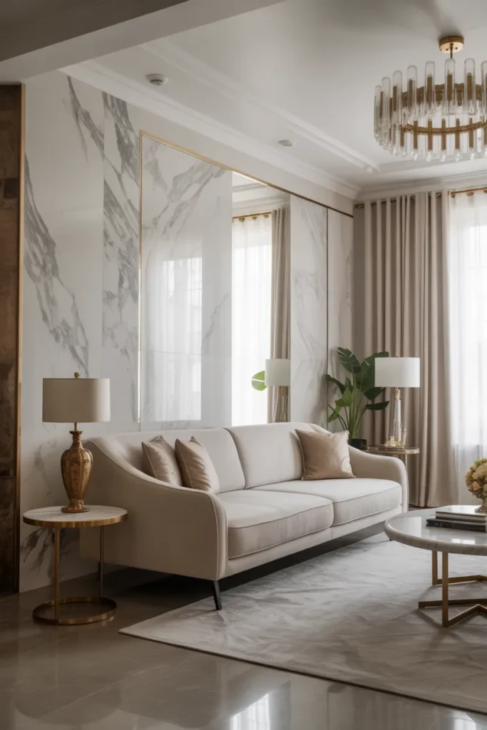 Marble Accents with Neutral Luxury Tones