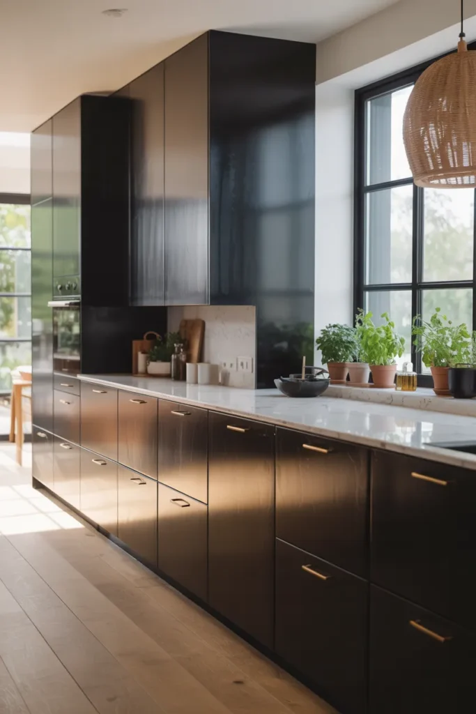 Matte Black Cabinets for a Bold Modern Edge
