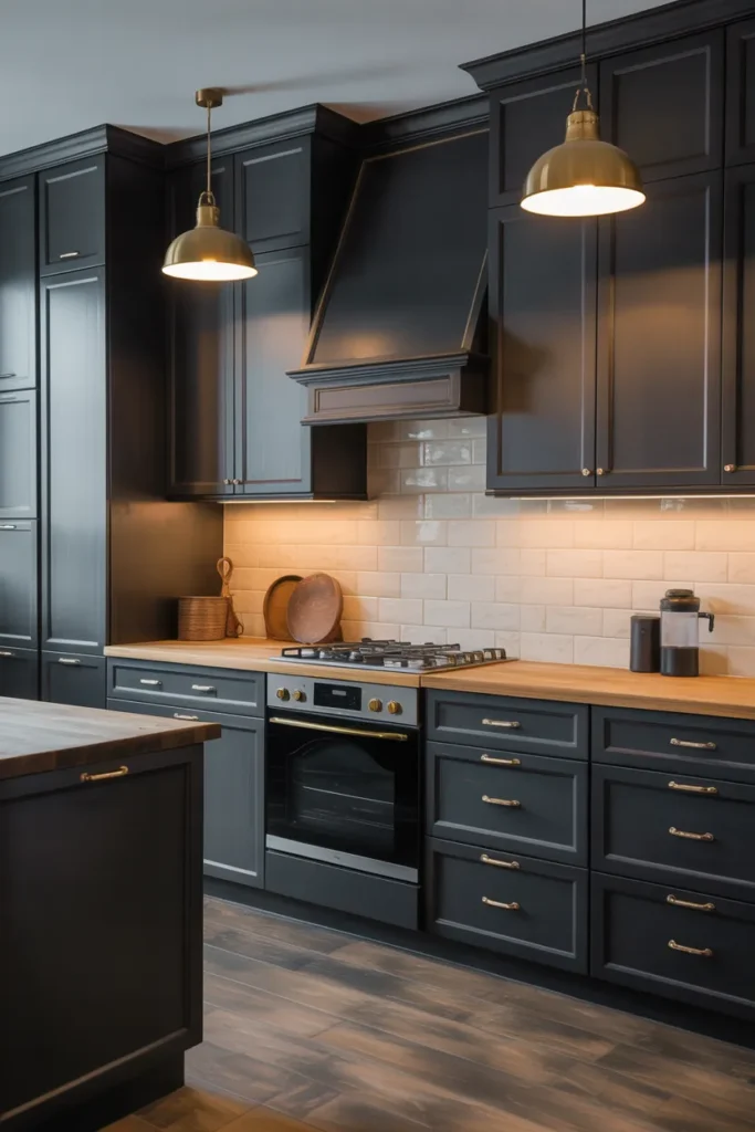 Matte Black Statement Cabinets
