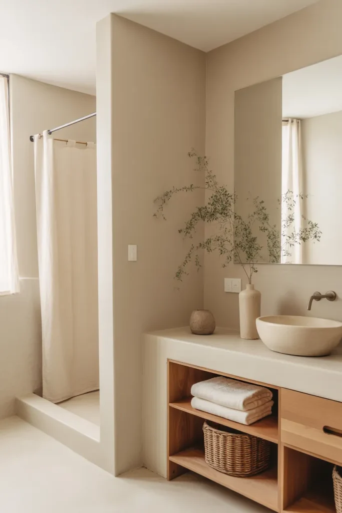 Minimal Boho Bathroom with Clean Lines