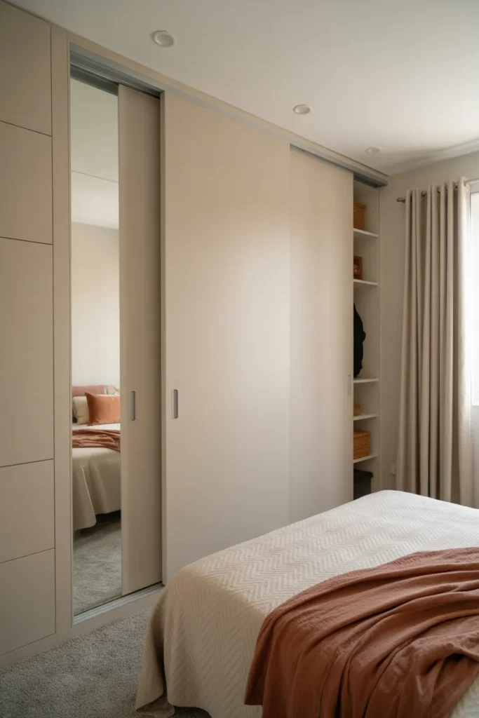 Minimal Wardrobe with Sliding Doors