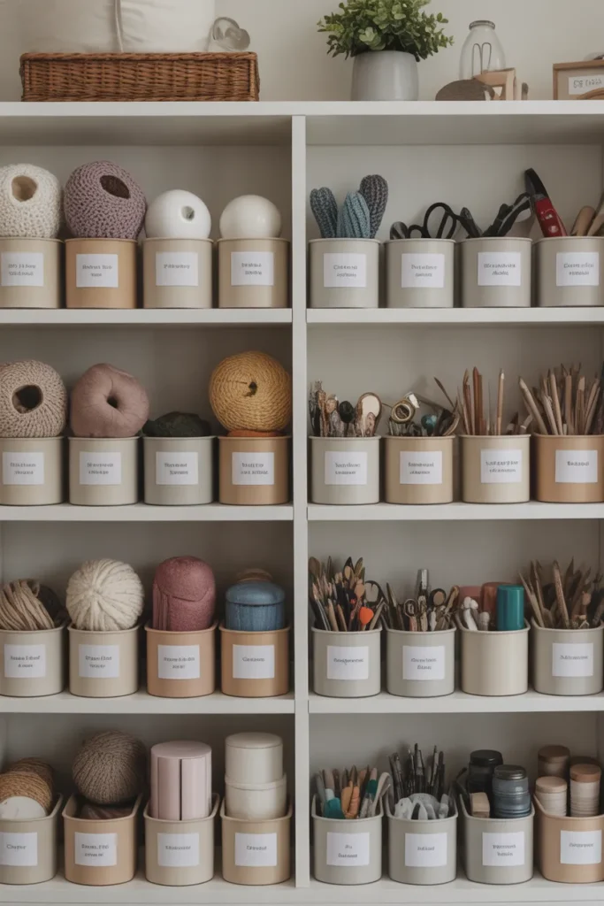 Minimalist Craft Supply Display