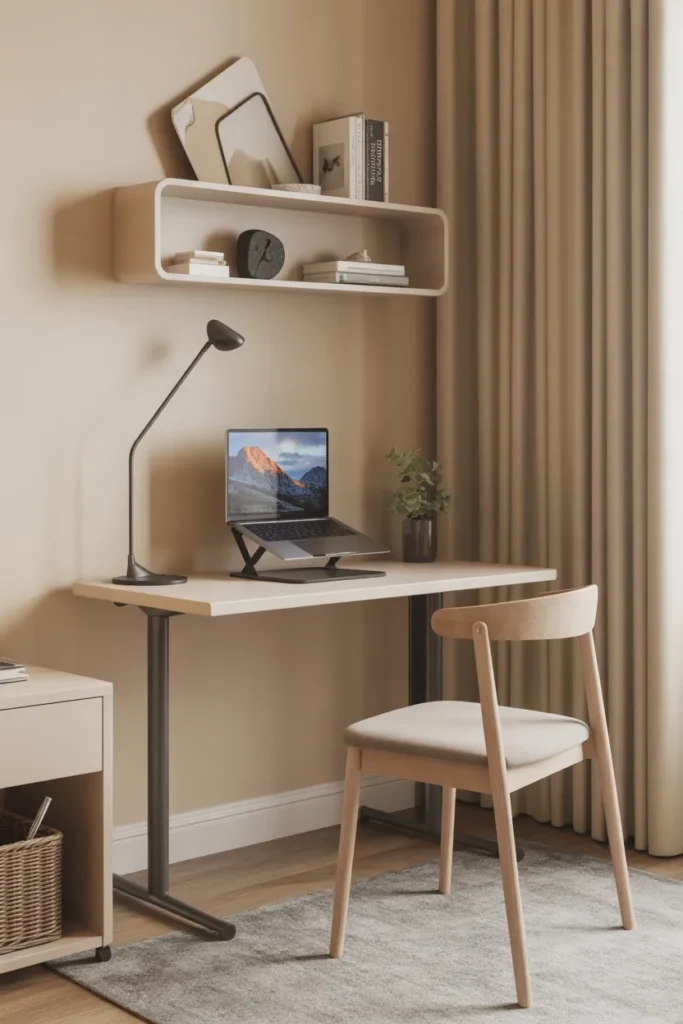 Minimalist Desk with Laptop Stand