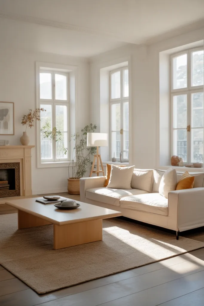 Minimalist Living Room with Natural Light