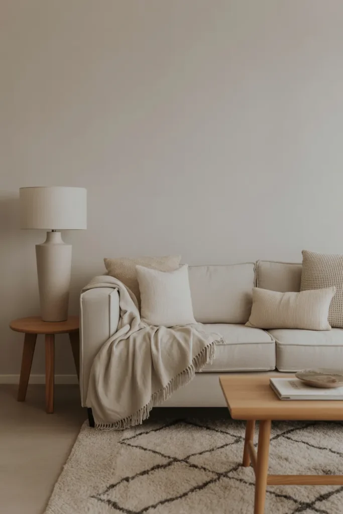 Minimalist Living Room with Soft Textures