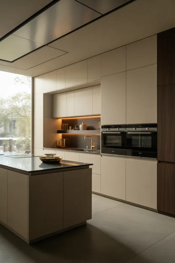 Minimalist Luxury Kitchen with Integrated Technology