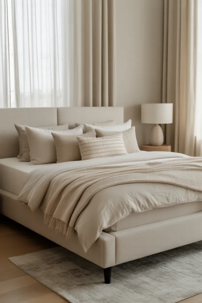 Minimalist Neutral Bedroom with Soft Textures