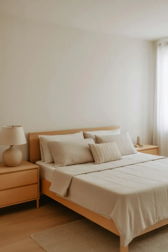 Minimalist Scandinavian Bedroom With Natural Elements