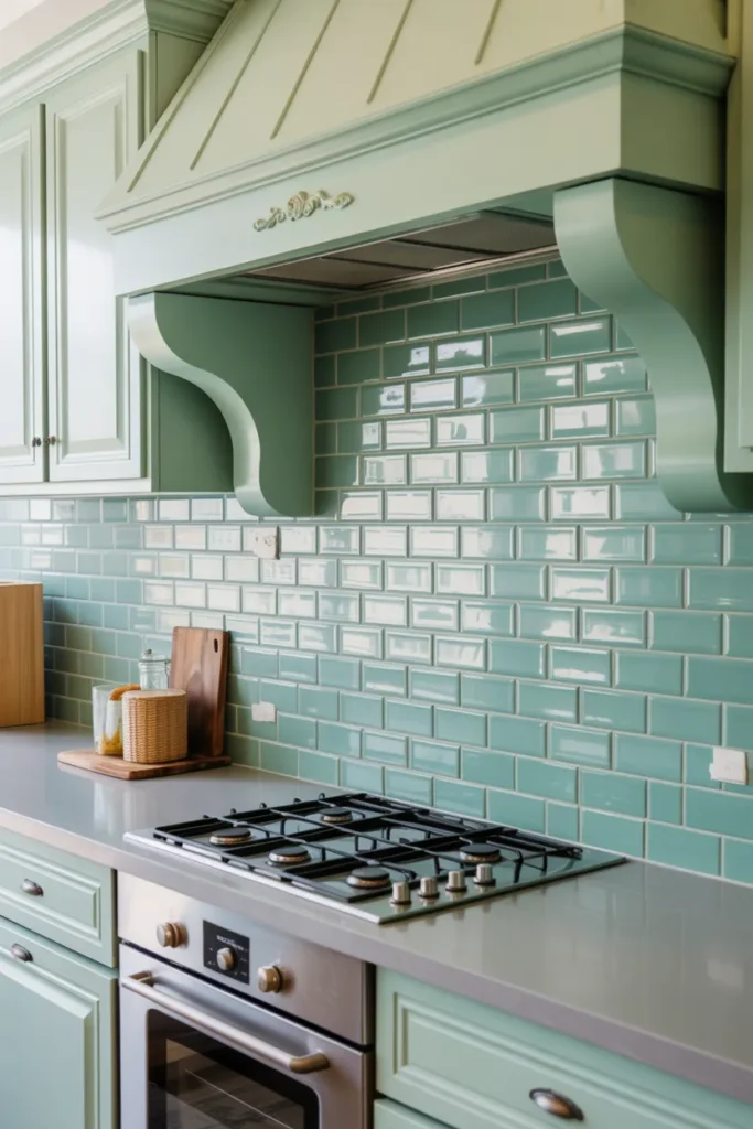 Mint Green Subway Tiles for a Soft Look