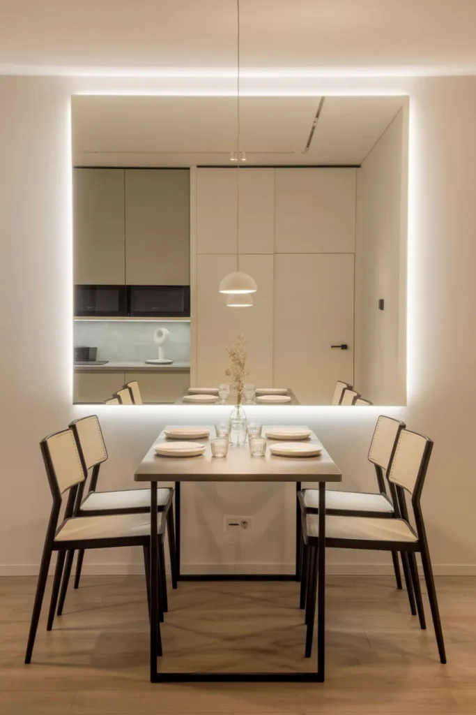 Mirror Accent Wall for Depth