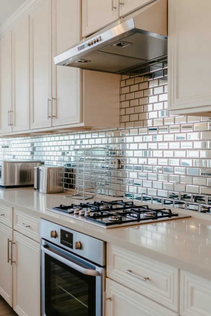 Mirrored Tile Backsplash