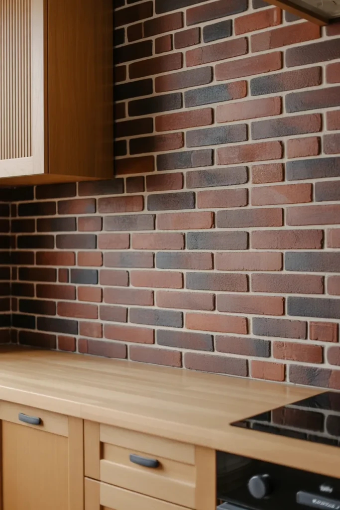 Mixed Red and Brown Brick Pattern