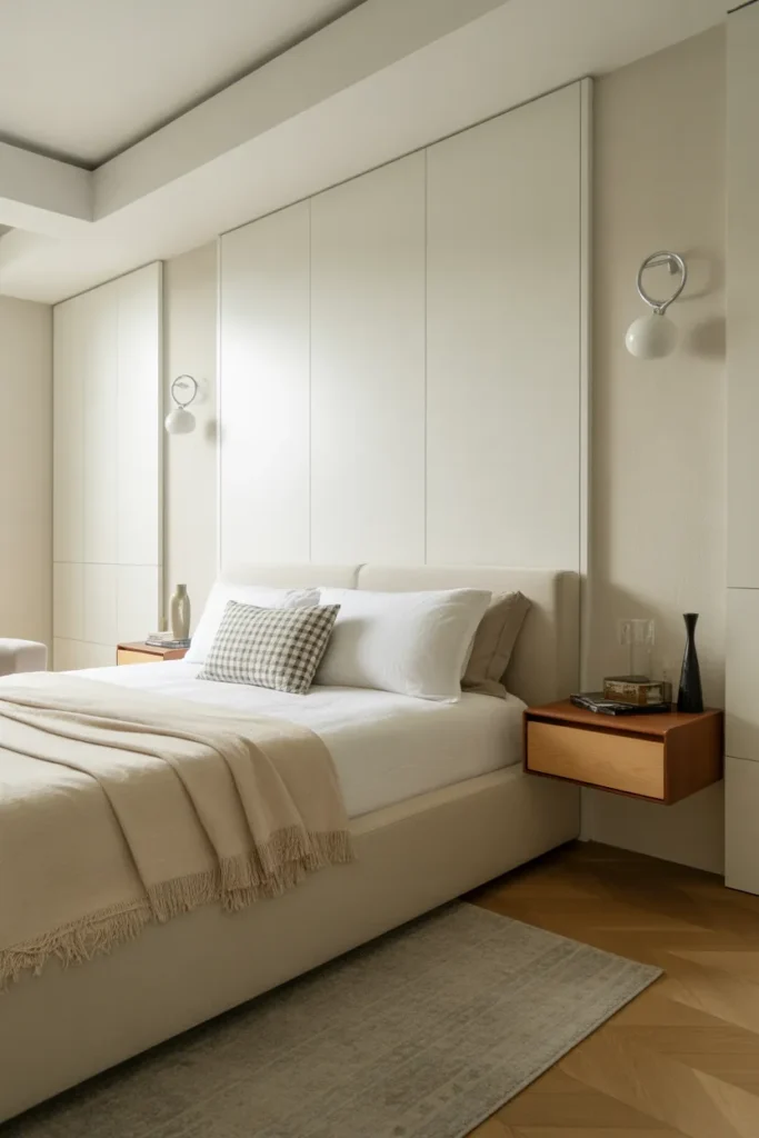 Modern Bedroom with Sleek Floating Nightstands