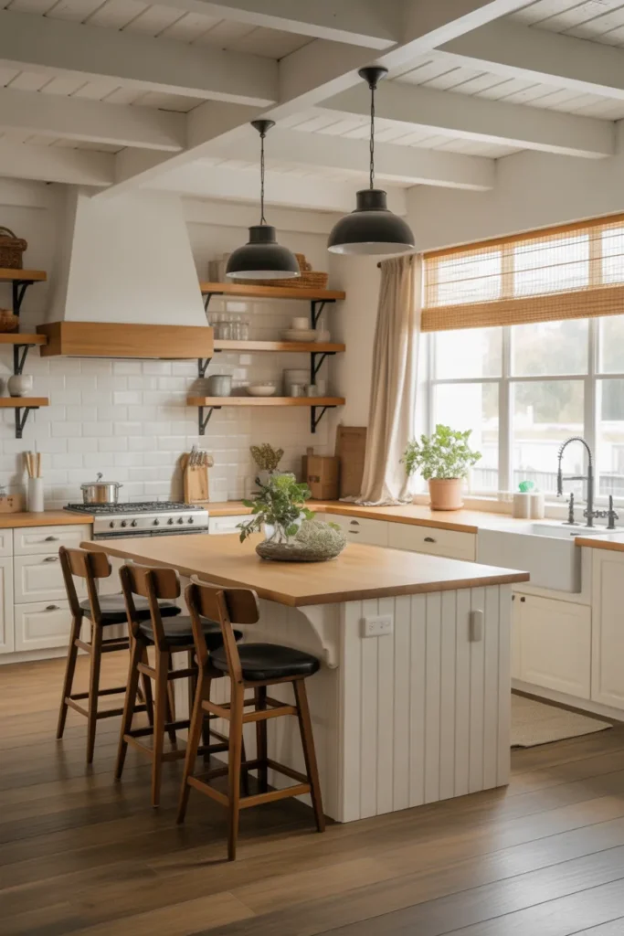 Modern Farmhouse Kitchen with Subtle Rustic Touches