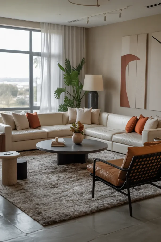 Modern Living Room with Cozy Seating Arrangement