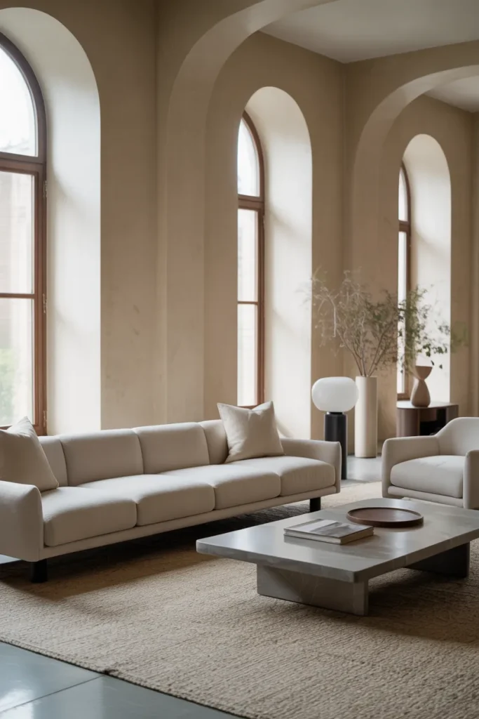 Modern Living Room with Low-Profile Furniture