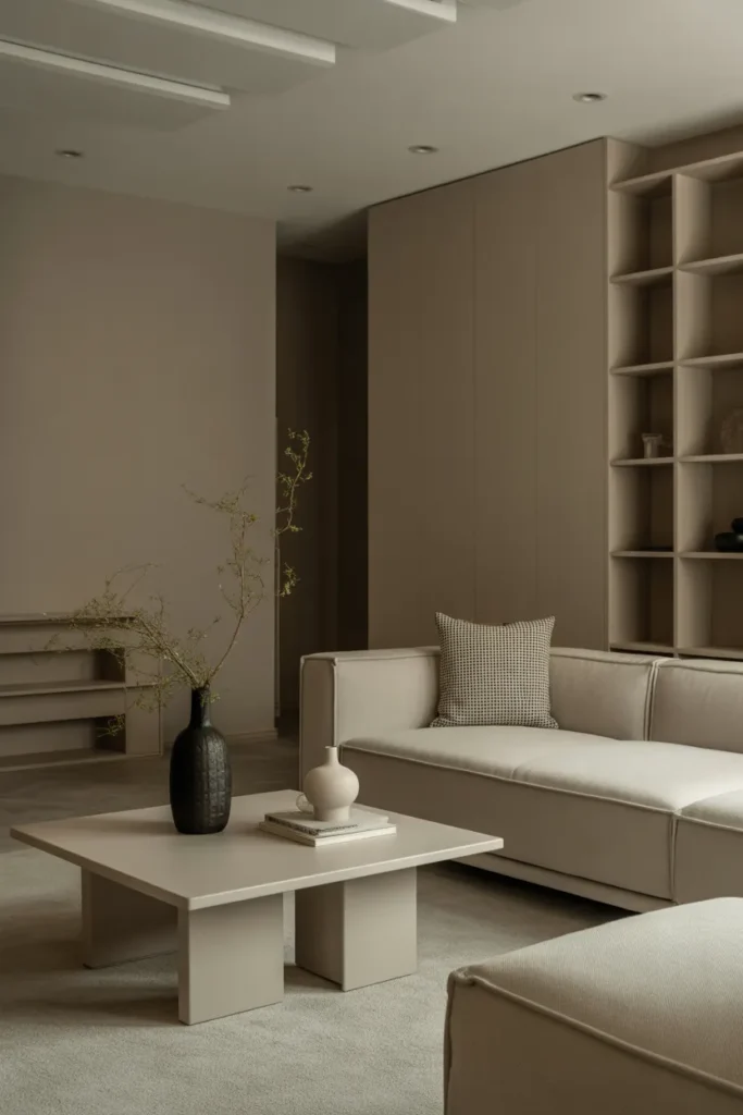 Modern Living Room with Matte Finishes