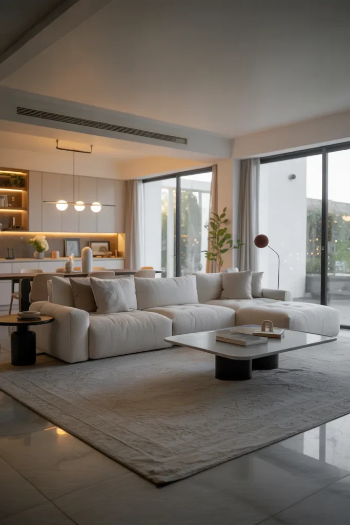 Modern Living Room with Open-Concept Layout