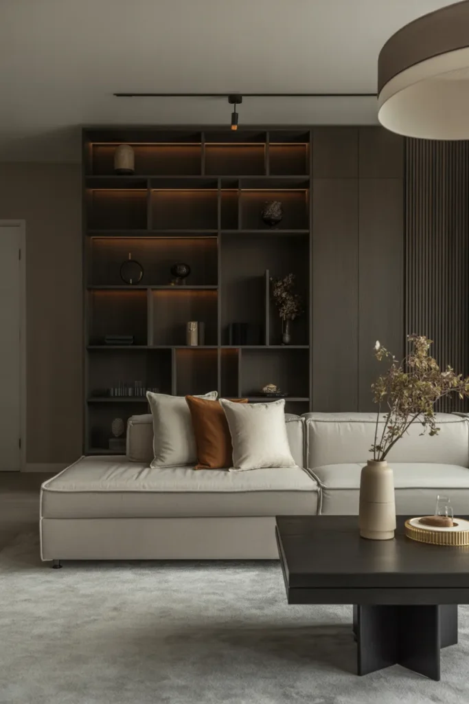 Modern Living Room with Soft Contrast Design