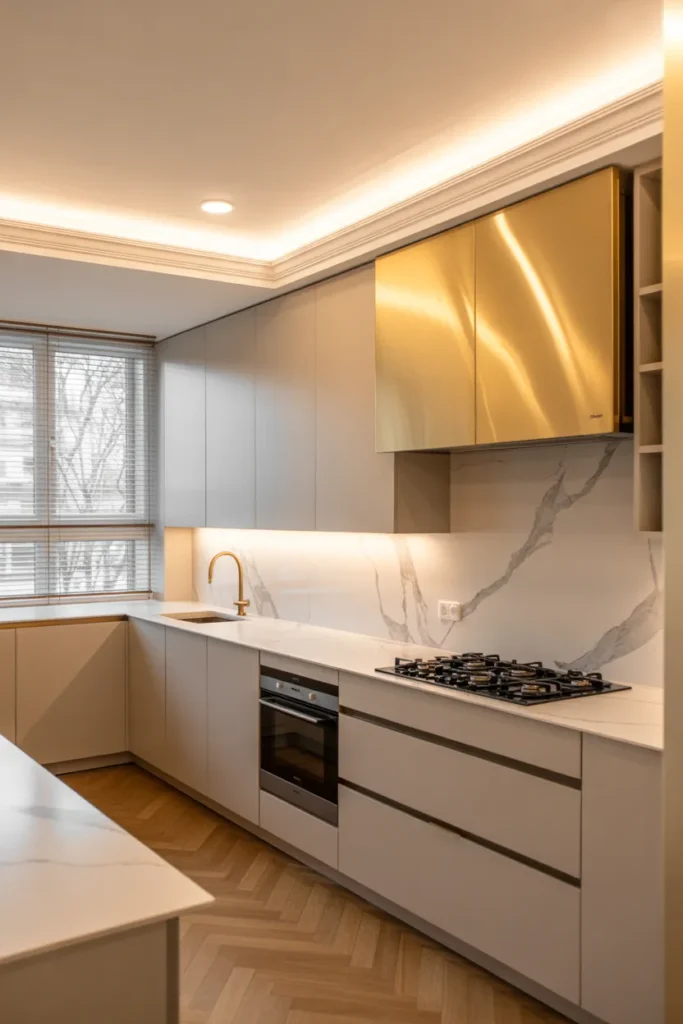 Modern Luxe Kitchen with Marble Finishes