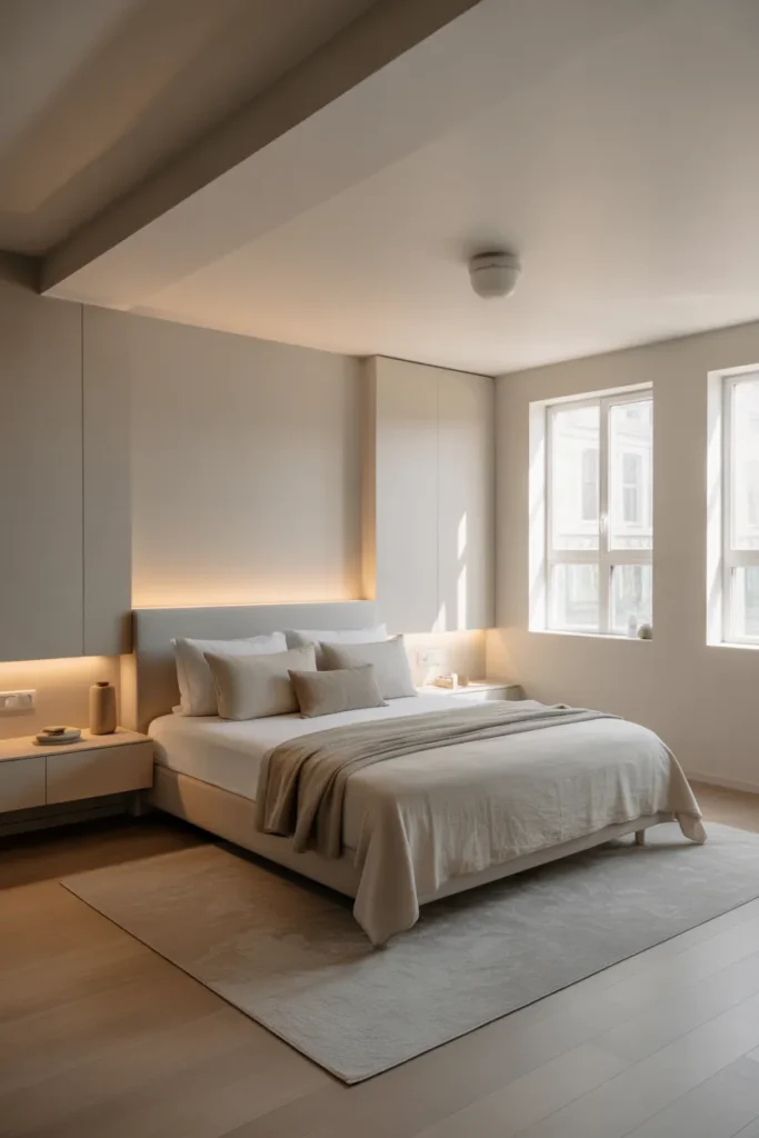 Modern Minimalist Bedroom With Neutral Tones