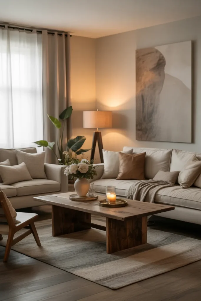 Modern Rustic Cozy Living Room