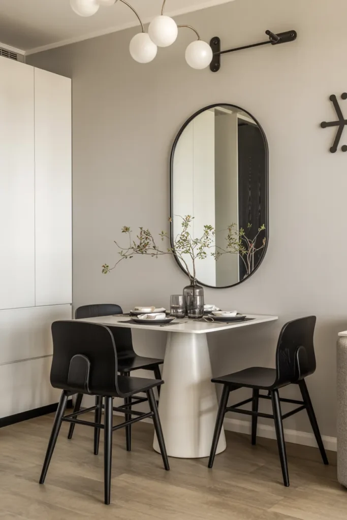 Monochrome Black and White Dining Nook