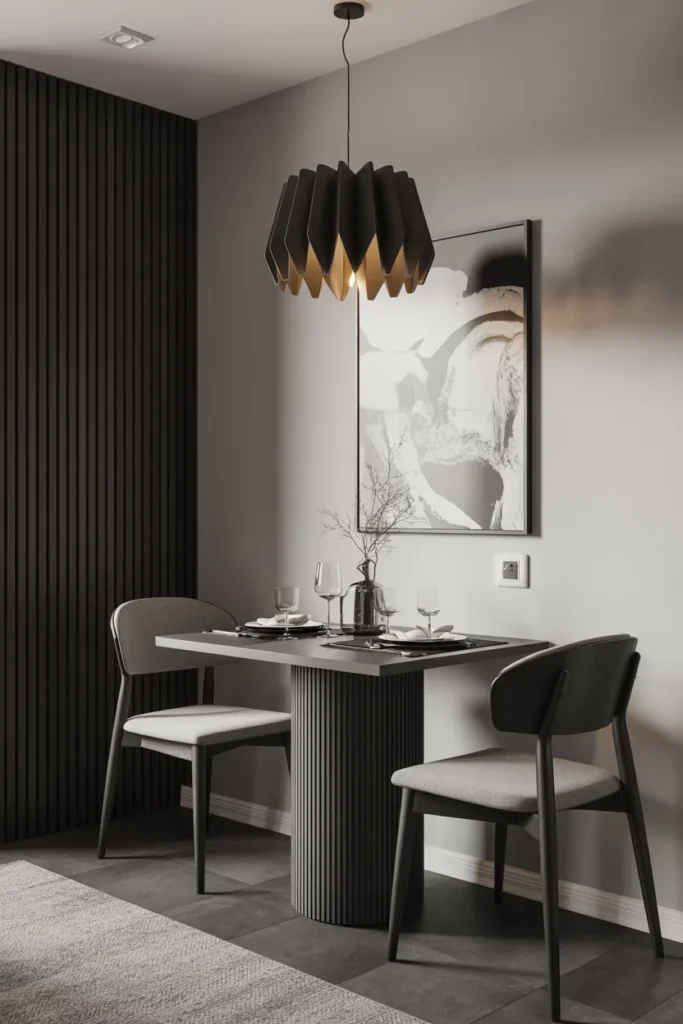 Monochrome Modern Dining Corner