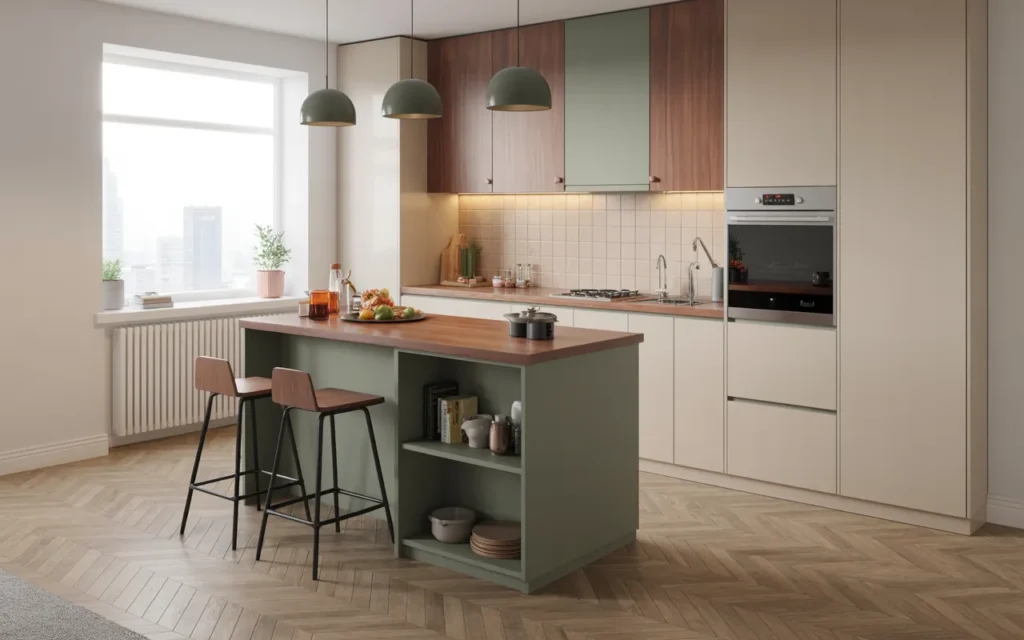 Multi-Functional Kitchen Island with Storage