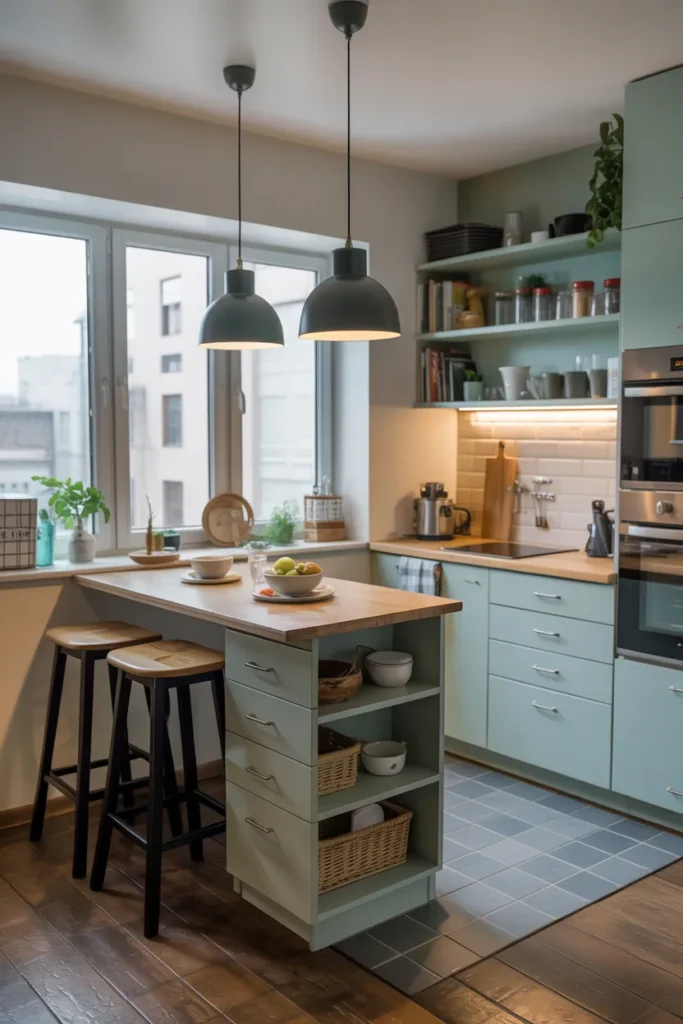 Multi-Functional Kitchen Island with Storage