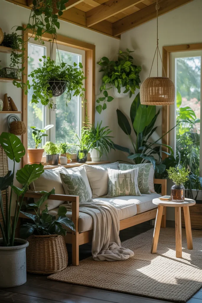 Nature-Inspired She Shed with Indoor Plants