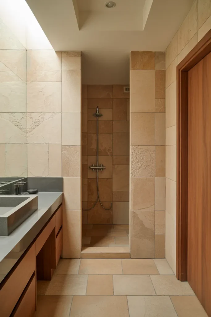 Neutral Stone-Look Tiles